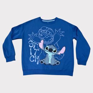 Disney Stitch Blue Sweatshirt – Size Small EUC